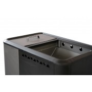 Печь банная СИБИРЬ со встроенным баком с выносной дверкой 15куб.м топка 40см