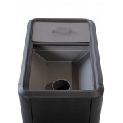 Печь банная СИБИРЬ со встроенным баком с выносной дверкой 15куб.м топка 40см