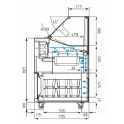 Витрина для мороженого Carboma IC72 SL 1,3-1 (9003)