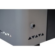 Печь банная СИБИРЬ со встроенным баком с выносной дверкой 15куб.м топка 40см