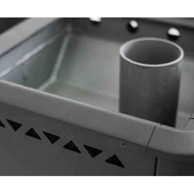 Печь банная СИБИРЬ со встроенным баком с выносной дверкой 15куб.м топка 40см Печь банная СИБИРЬ со встроенным баком с выносной дверкой 15куб.м топка 40см