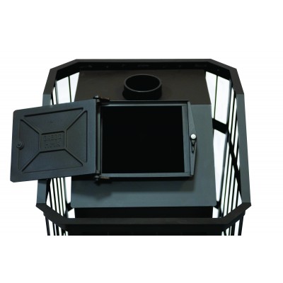 Банная печь "Сибирь" с закрытой каменкой с панорамной дверцей Банная печь "Сибирь" с закрытой каменкой с панорамной дверцей