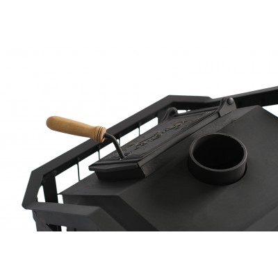 Банная печь "Сибирь" с закрытой каменкой с панорамной дверцей Банная печь "Сибирь" с закрытой каменкой с панорамной дверцей