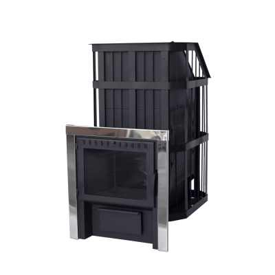 Банная печь "Сибирь" с закрытой каменкой с панорамной дверцей Банная печь "Сибирь" с закрытой каменкой с панорамной дверцей