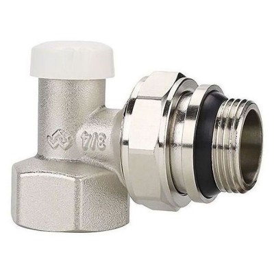 Клапан радиаторный VARMEGA 3/4" запорный, угловой с самоуплотняющимся полусгоном VM10213 Клапан радиаторный VARMEGA 3/4" запорный, угловой с самоуплотняющимся полусгоном VM10213