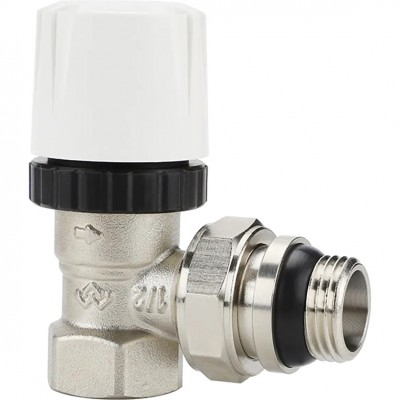 Клапан радиаторный VARMEGA 1/2" термостатический, угловой с самоуплотняющимся полусгоном VM10411 Клапан радиаторный VARMEGA 1/2" термостатический, угловой с самоуплотняющимся полусгоном VM10411