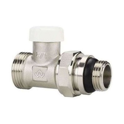 Клапан радиаторный VARMEGA 1/2" x 3/4"EK запорный, прямой с самоуплотняющимся полусгоном VM10312 Клапан радиаторный VARMEGA 1/2" x 3/4"EK запорный, прямой с самоуплотняющимся полусгоном VM10312