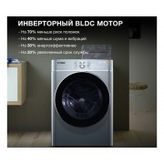 Стиральная машина отдельностоящая Hyundai WME9413 кл.:A++ фронт. макс.:10кг темно-серебристый инверт