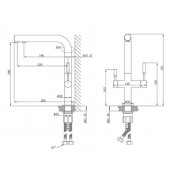 Кухонный смеситель Lemark LM5063S с подключением фильтра, Нерж.