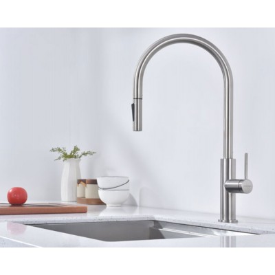 Кухонный смеситель PAULMARK Senso Se215180-BS брашированная сталь (сенсорное упр., выдв. излив) Кухонный смеситель PAULMARK Senso Se215180-BS брашированная сталь (сенсорное упр., выдв. излив)