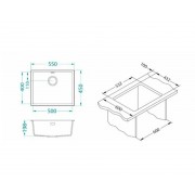Мойка ALVEUS GRANITAL OMNI 30 CARBON-G91 550x450x198 с сифоном 1145083