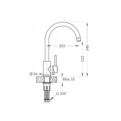 Смеситель для кухни ALVEUS GENESIS KATI G11 ARCTIC Смеситель для кухни ALVEUS GENESIS KATI G11 ARCTIC