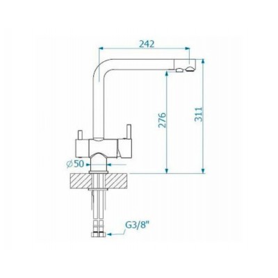 Смеситель для кухни ALVEUS AQUILA G55 BEIGE Смеситель для кухни ALVEUS AQUILA G55 BEIGE