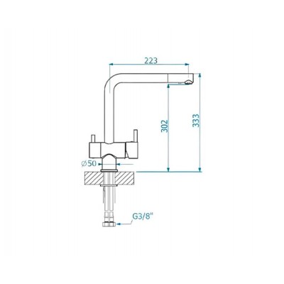 Смеситель для кухни ALVEUS AQUILA G91 CARBON Смеситель для кухни ALVEUS AQUILA G91 CARBON