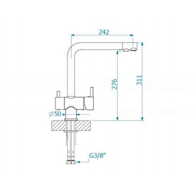 Смеситель для кухни ALVEUS AQUILA SAT Смеситель для кухни ALVEUS AQUILA SAT