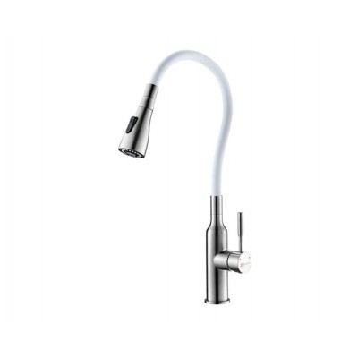 Смеситель Lemark LM5082S-White с гибким изливом Смеситель Lemark LM5082S-White с гибким изливом