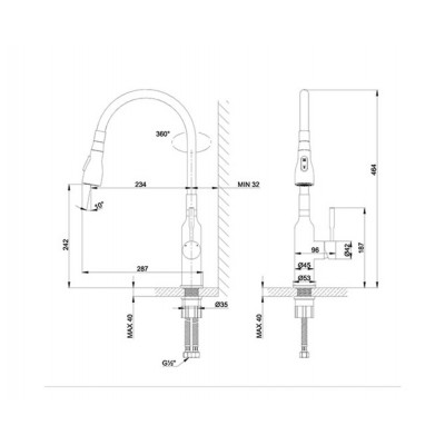 Смеситель Lemark LM5082S-White с гибким изливом Смеситель Lemark LM5082S-White с гибким изливом