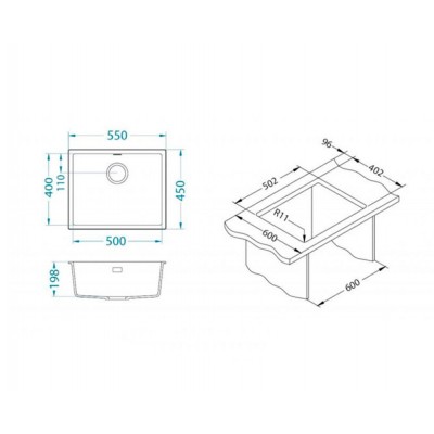 Мойка ALVEUS GRANITAL OMNI 20 TERRA-G22 450x450x198 с сифоном 1145083 Мойка ALVEUS GRANITAL OMNI 20 TERRA-G22 450x450x198 с сифоном 1145083