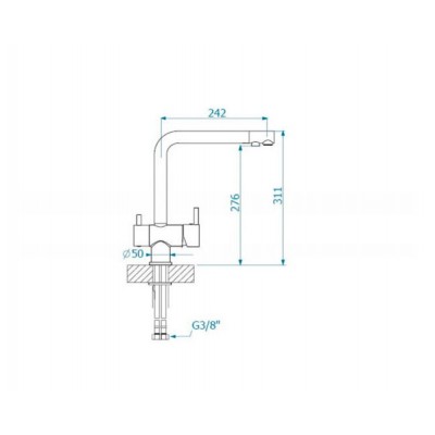Смеситель для кухни ALVEUS AQUILA G11 ARCTIC Смеситель для кухни ALVEUS AQUILA G11 ARCTIC