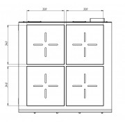 Плита 4-х конфорочная индукционная Ф4ИП/800 (на подставке, пнс) Grill Master