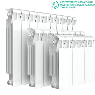 Радиатор биметаллический Rifar Monolit Ventil 500/8, левое подключение, 50 мм (без H-образного узла) Радиатор биметаллический Rifar Monolit Ventil 500/8, левое подключение, 50 мм (без H-образного узла)