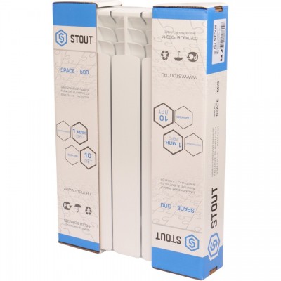 Биметаллический радиатор Stout SPACE 500 5 секц. Биметаллический радиатор Stout SPACE 500 5 секц.