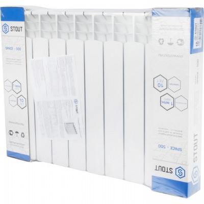 Биметаллический радиатор Stout SPACE 500 10 секц. Биметаллический радиатор Stout SPACE 500 10 секц.