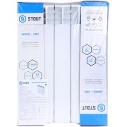 Биметаллический радиатор Stout SPACE (нижнее подключение) 500 5 секц.