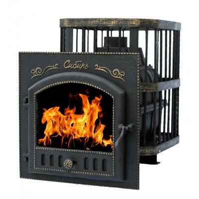 Печь банная чугунная "Сибирь-24". Каминная дверца "Сибирь" 545х545 (сетка) Печь банная чугунная "Сибирь-24". Каминная дверца "Сибирь" 545х545 (сетка)