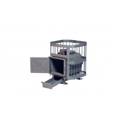 Печь банная чугунная "Сибирь-15". Чугунная дверца без ВТК (сетка) Печь банная чугунная "Сибирь-15". Чугунная дверца без ВТК (сетка)