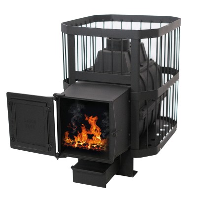 Чугунная банная печь "Сибирь-24" с универ. чуг. дверцей Чугунная банная печь "Сибирь-24" с универ. чуг. дверцей