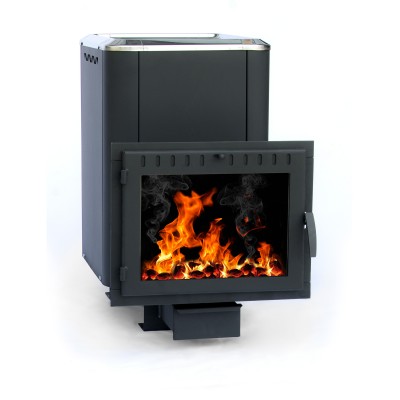 Чугунная банная печь "Сибирь-18" конвекц. с панорамной дверцей Чугунная банная печь "Сибирь-18" конвекц. с панорамной дверцей