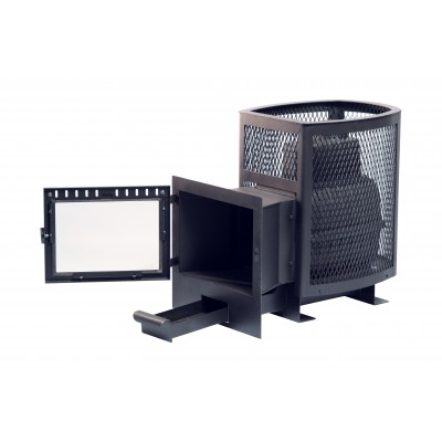 Печь банная чугунная"Сибирь-22". Панорамная дверца (сетка) Печь банная чугунная"Сибирь-22". Панорамная дверца (сетка)