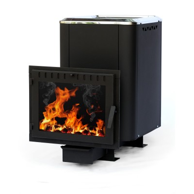 Чугунная банная печь "Сибирь-24" конвекц. с панорамной дверцей Чугунная банная печь "Сибирь-24" конвекц. с панорамной дверцей