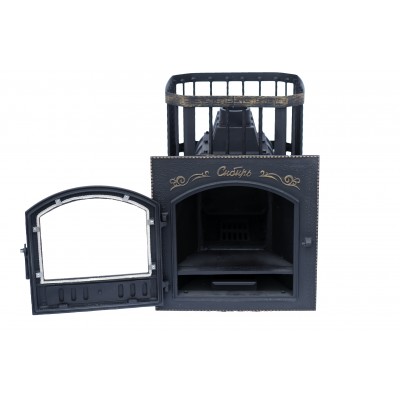 Печь банная чугунная "Сибирь-24". Каминная дверца "Сибирь" 545х545 (сетка) Печь банная чугунная "Сибирь-24". Каминная дверца "Сибирь" 545х545 (сетка)