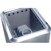 Печь банная чугунная "Сибирь-24". Универсальная чугунная дверца (конвекционная)