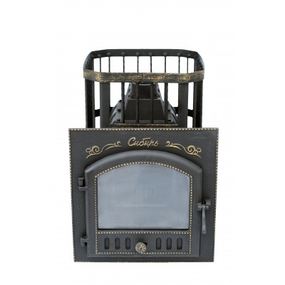 Печь банная чугунная "Сибирь-24". Каминная дверца "Сибирь" 545х545 (сетка) Печь банная чугунная "Сибирь-24". Каминная дверца "Сибирь" 545х545 (сетка)