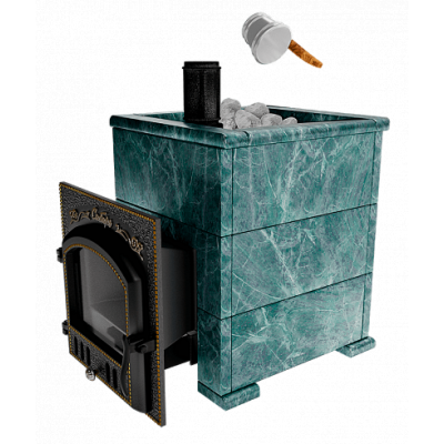 Премиальная банная печь "Сибирь-25" (дверка 545х545) в облицовке "Оптима" змеевик Премиальная банная печь "Сибирь-25" (дверка 545х545) в облицовке "Оптима" змеевик