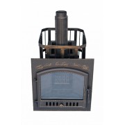 Премиальная банная печь "Сибирь-25" сетка (дверка 700х700)