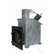 Премиальная банная печь "Сибирь-25" ЗК (дверка 700х700) в облицовке "Президент" талькомагнезит