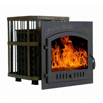 Премиальная чугунная банная печь "Сибирь-25" сетка (дверка 700х700) Премиальная чугунная банная печь "Сибирь-25" сетка (дверка 700х700)