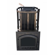 Премиальная банная печь "Сибирь-25" сетка ЗК (дверка 545х545)