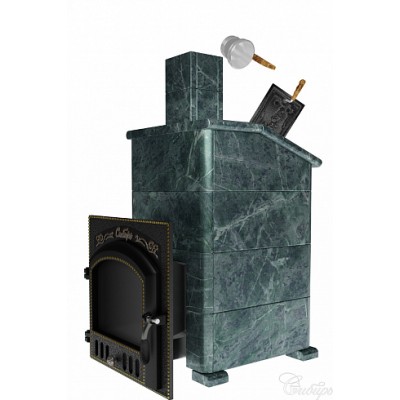 Премиальная банная печь "Сибирь-40" ЗК (дверка 700х700) в облицовке "Президент" змеевик Премиальная банная печь "Сибирь-40" ЗК (дверка 700х700) в облицовке "Президент" змеевик