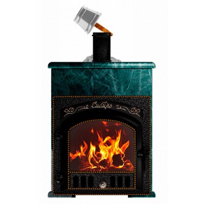 Премиальная банная печь "Сибирь-40" (дверка 545х545) в облицовке "Оптима" змеевик Премиальная банная печь "Сибирь-40" (дверка 545х545) в облицовке "Оптима" змеевик