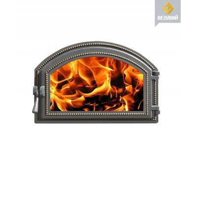 Дверка каминная Везувий со стеклом 222 бронза Дверка каминная Везувий со стеклом 222 бронза