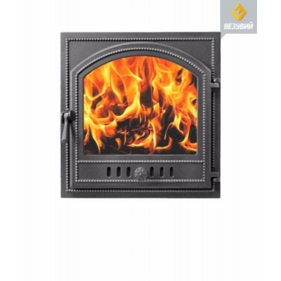Дверка каминная Везувий со стеклом 205 антрацит Дверка каминная Везувий со стеклом 205 антрацит