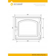 Дверка ВЕЗУВИЙ каминная 260 (Бронза)