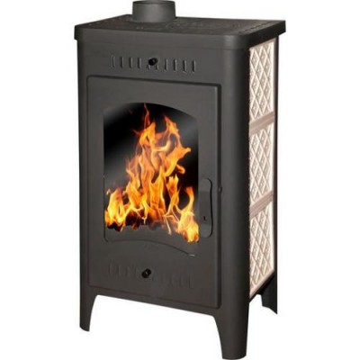 Печь - камин Бавария Оптима с плитой изразец Печь - камин Бавария Оптима с плитой изразец