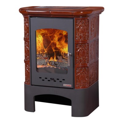 Печь - камин Бавария Барокко коричневая изразец Печь - камин Бавария Барокко коричневая изразец