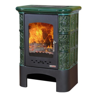 Печь - камин Бавария Барокко зеленая изразец Печь - камин Бавария Барокко зеленая изразец